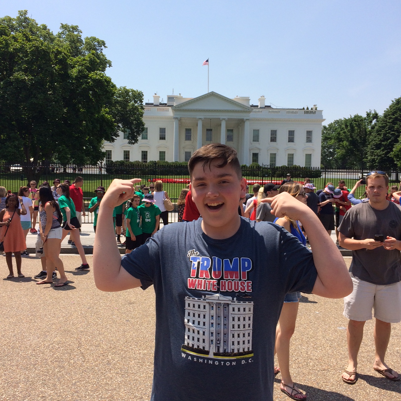 Branden Ward in front of the White House.